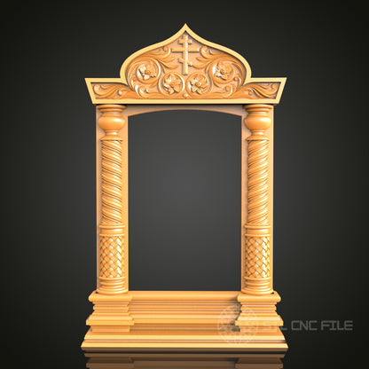 Intricate Ornate Frame STL Model for CNC Router Engraver, Artcam, Aspire - Wood Wall Decor, 3D Printer