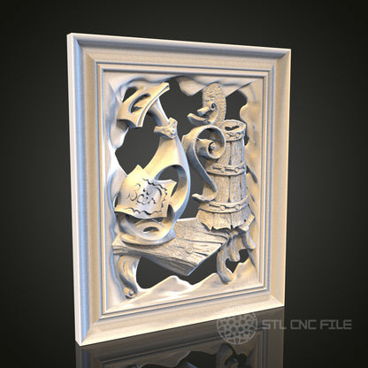 Beer Lovers 3D STL File, CNC and 3D Printer Model, Bar Decor, Artcam Aspire, Pub Wall Art