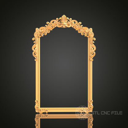 Intricate Arched 3D Frame STL Model for CNC Router Engraver, Artcam, Aspire, Wood Decor, 3D Printer File