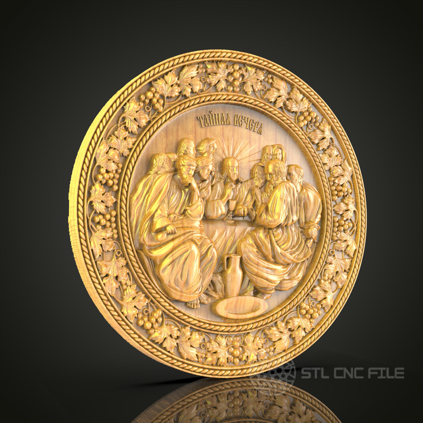 Historical Gathering Relief STL Model for CNC Router - Artcam, Aspire Compatible, Decorative Wood Carving