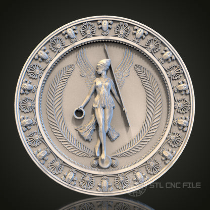 Elegant Angel Relief Wall Decor | STL Model for CNC Router, 3D Printer | Aspire, Artcam, Wood Art