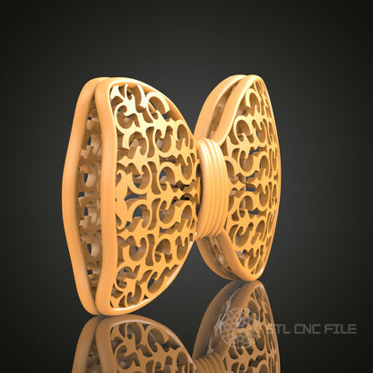 Gothic Style Bow Tie STL Model, CNC Router Engraving File, Perfect for Wood and Metal Art Projects