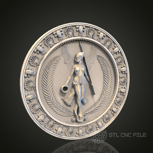 Elegant Angel Relief Wall Decor | STL Model for CNC Router, 3D Printer | Aspire, Artcam, Wood Art