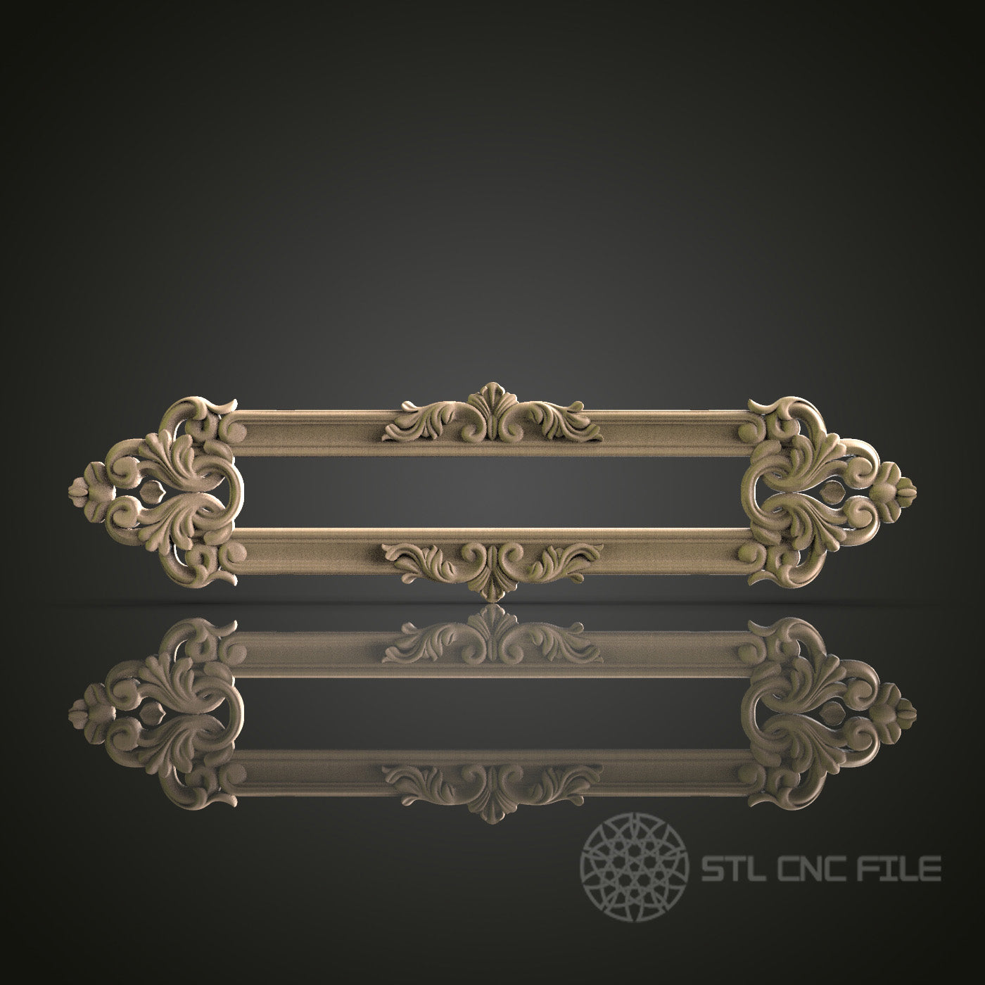 Elegant Decorative Panel for CNC and 3D Printing - STL File