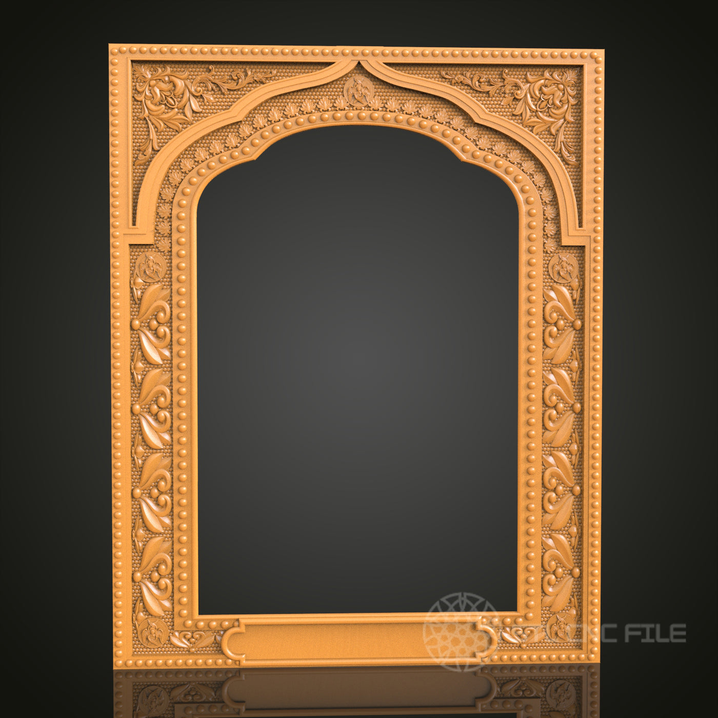 Moorish Ornate Decorative Frame STL Model for CNC Router Engraver, 3D Printer, Wall Art Decor