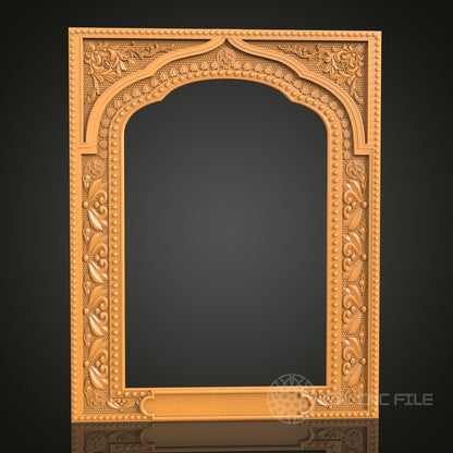 Moorish Ornate Decorative Frame STL Model for CNC Router Engraver, 3D Printer, Wall Art Decor