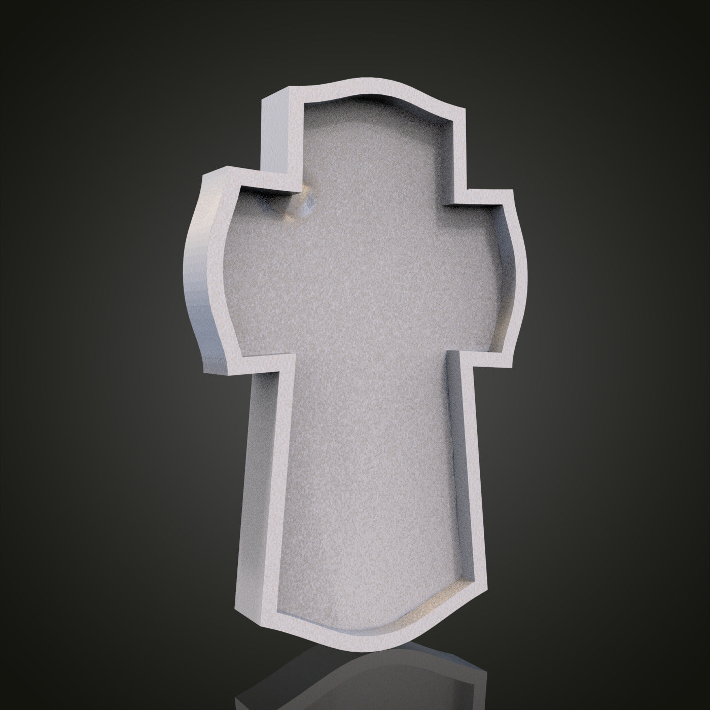 Simple Cross Outline STL Model for CNC Router Engraver, Artcam, Aspire, Wood, Wall Decor