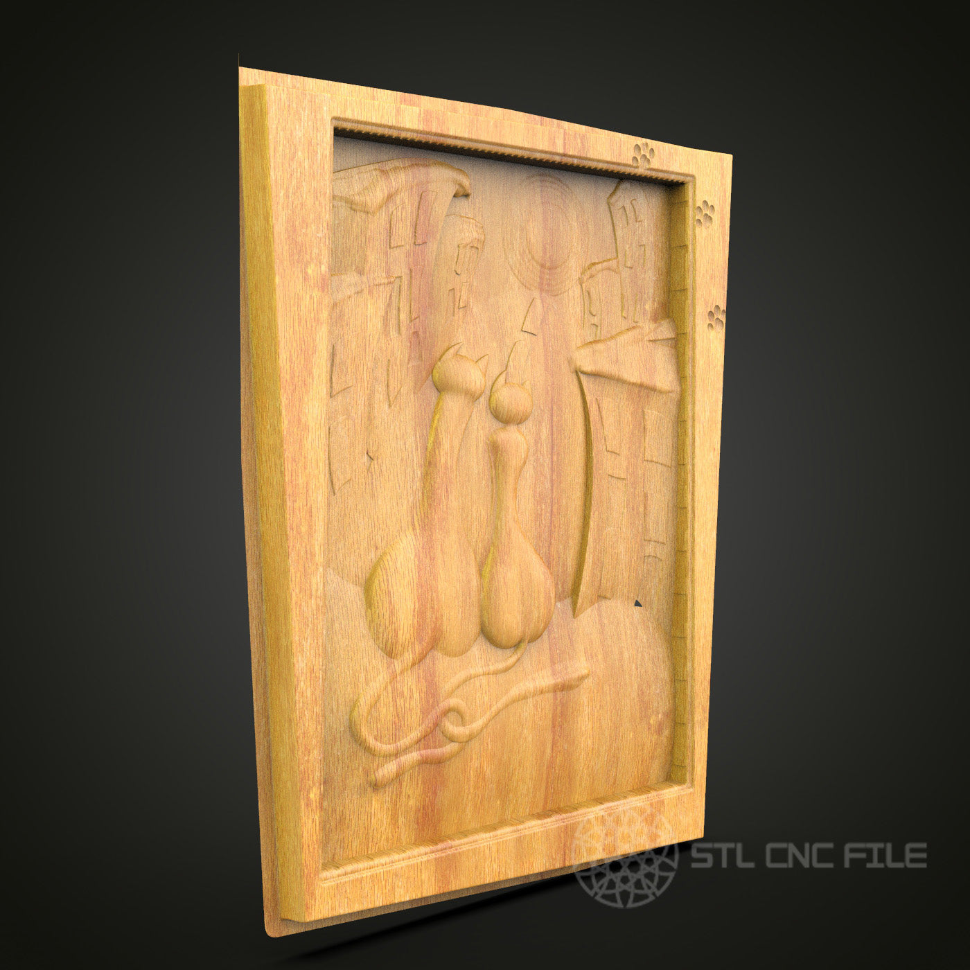 Minimalist Fruit Still Life CNC Carving STL File - Modern Decor Design, Compatible with Artcam, Aspire
