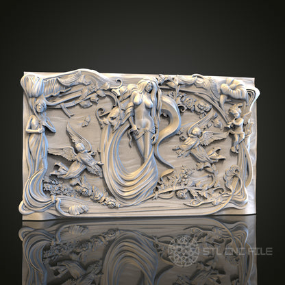 Venus Relief STL Model for CNC Router Engraver, Artcam, Aspire, Wood Wall Decor, 3D Printer