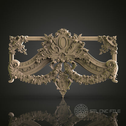 Victorian Style Ornate Decorative Panel for CNC and 3D Printing - STL File