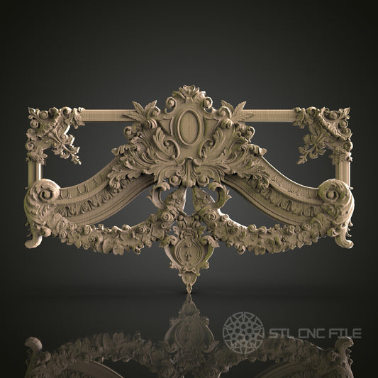 Victorian Style Ornate Decorative Panel for CNC and 3D Printing - STL File