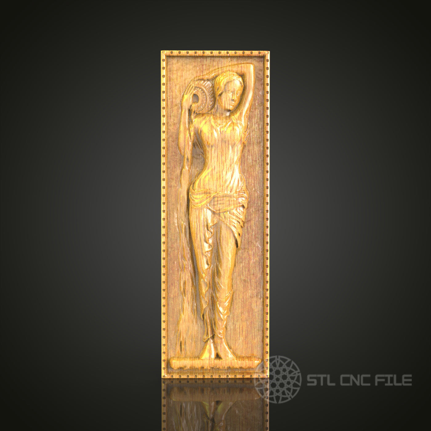 Classical Greek Warrior 3D STL Model - CNC Router File for Historical Wood Carving, Artistic Decor