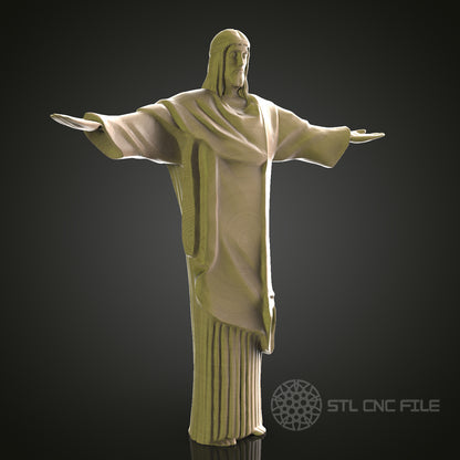 Christ the Redeemer Statue for CNC and 3D Printing - STL File