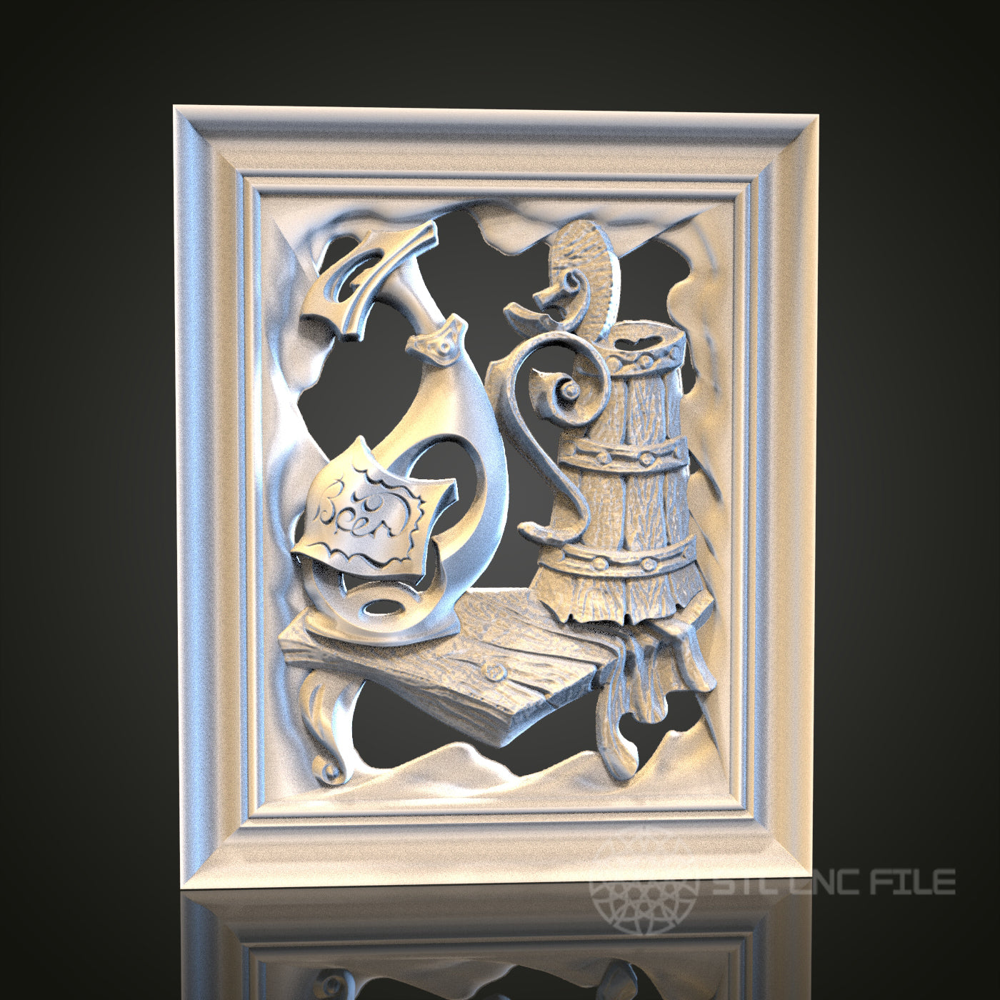 Beer Lovers 3D STL File, CNC and 3D Printer Model, Bar Decor, Artcam Aspire, Pub Wall Art
