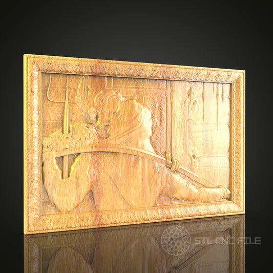 Medieval Archer 3D STL Model - CNC Router File for Wood Carving, Historical Wall Art Decor