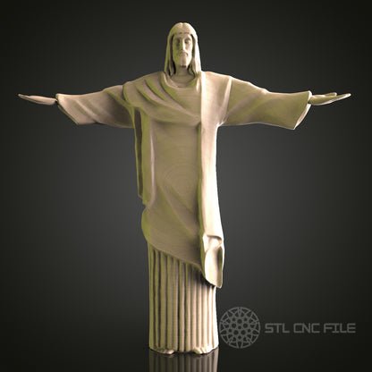 Christ the Redeemer Statue for CNC and 3D Printing - STL File