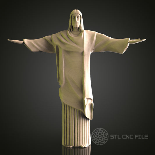 Christ the Redeemer Statue for CNC and 3D Printing - STL File