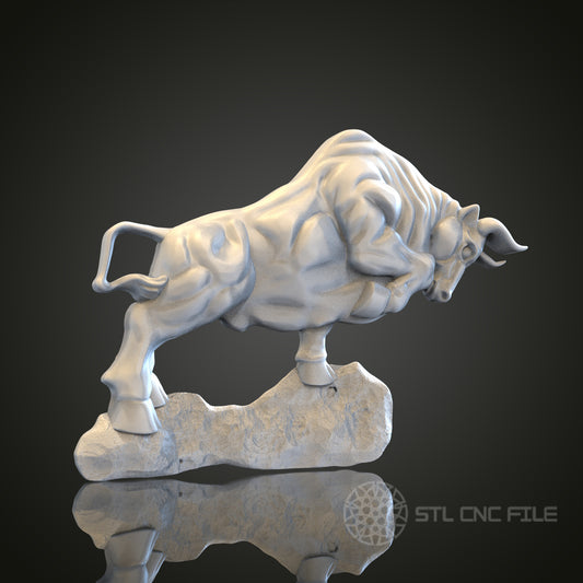 Cat Head in Ornate Frame STL Model for CNC  Charging Bull Sculpture STL Model for CNC Router Engraver, Artcam, Aspire, Wood, Wall DecorEngraver, Artcam, Aspire, Wood, Wall Decor (Copie)