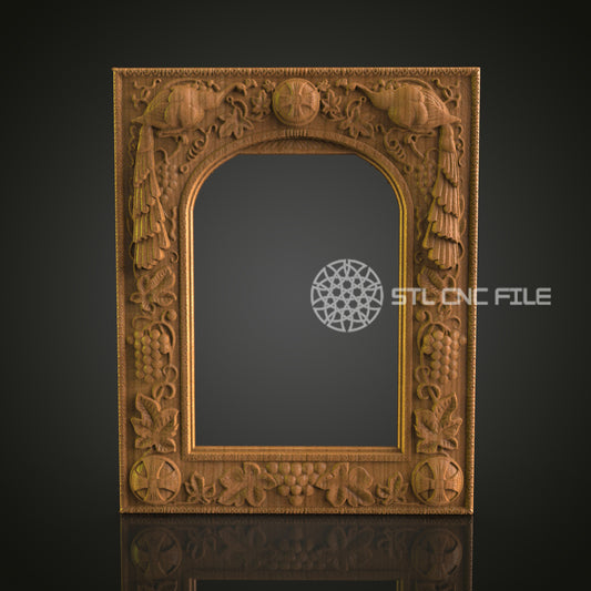 Intricate 3D Frame STL Model for CNC Router Engraver - Artcam, Aspire, CNC Files, Wall Decor, 3D Printer