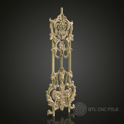 Intricate Decorative Panel - STL Model for CNC Router, 3D Printer - Artcam, Aspire Compatible