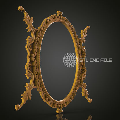 Elegant Oval 3D Frame STL Model for CNC Router Engraver - Artcam, Aspire, CNC Files, Wall Decor, 3D Printer