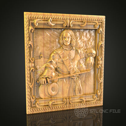 Historic Warrior Wall Art - 3D STL File for CNC Wood Carving