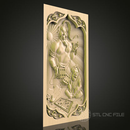 Genie and Wise Man 3D CNC Router Engraver File, STL Model for Artcam Aspire, Wood Wall Decor