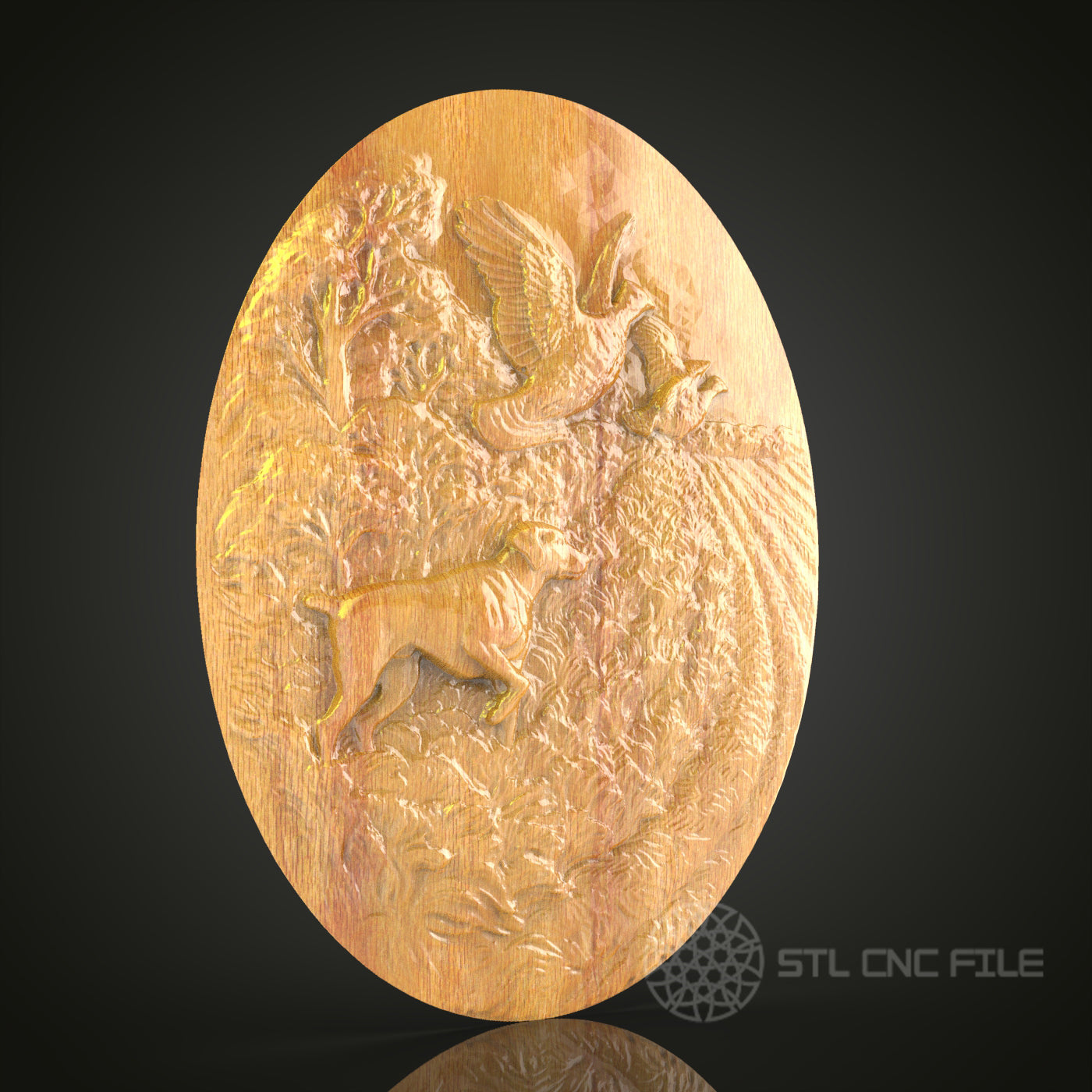 Flight of Birds Relief STL Model for CNC Routers - Artcam, Aspire Files for Wood Art & Wall Decor