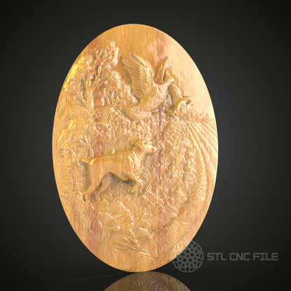 Flight of Birds Relief STL Model for CNC Routers - Artcam, Aspire Files for Wood Art & Wall Decor