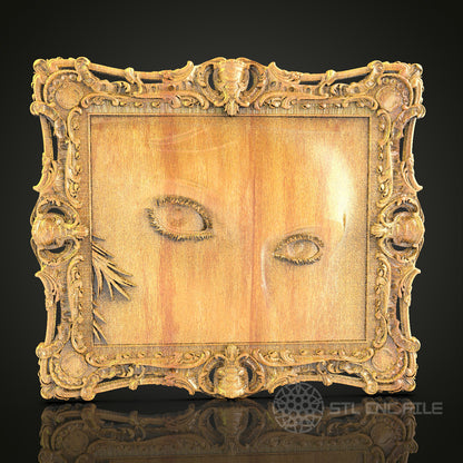 Mystic Eyes 3D Relief STL File for CNC, Enigmatic Wood Wall Art