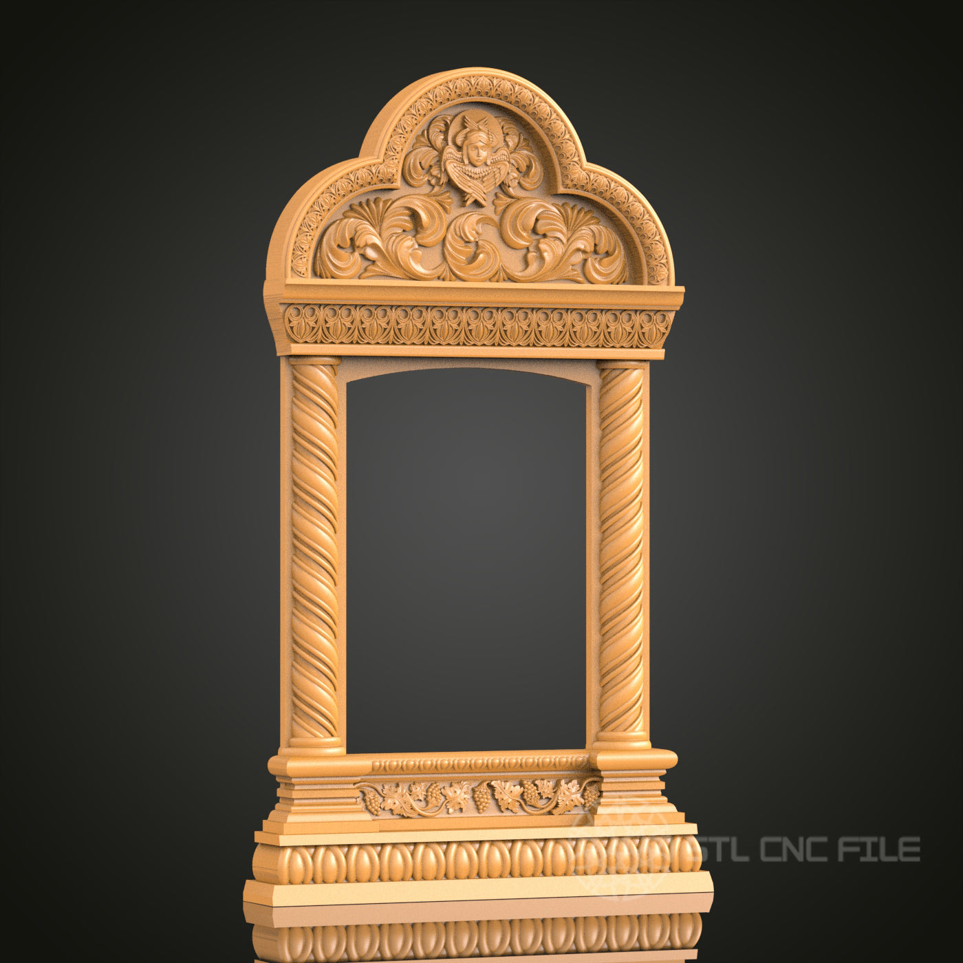 Classic Archway Portal Frame STL Model – Ideal for CNC Engraving and 3D Printing Projects