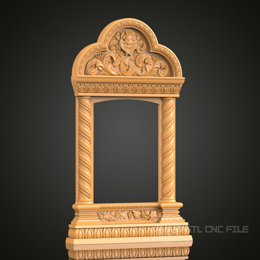 Classic Archway Portal Frame STL Model – Ideal for CNC Engraving and 3D Printing Projects