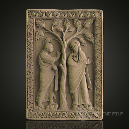Intricate 3D STL Model for CNC Router and 3D Printer - Wall Art Decor with PDF Download Link