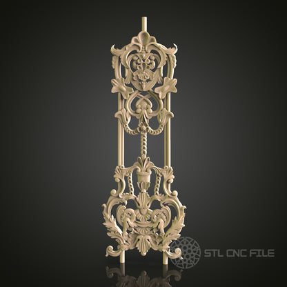 Intricate Decorative Panel - STL Model for CNC Router, 3D Printer - Artcam, Aspire Compatible