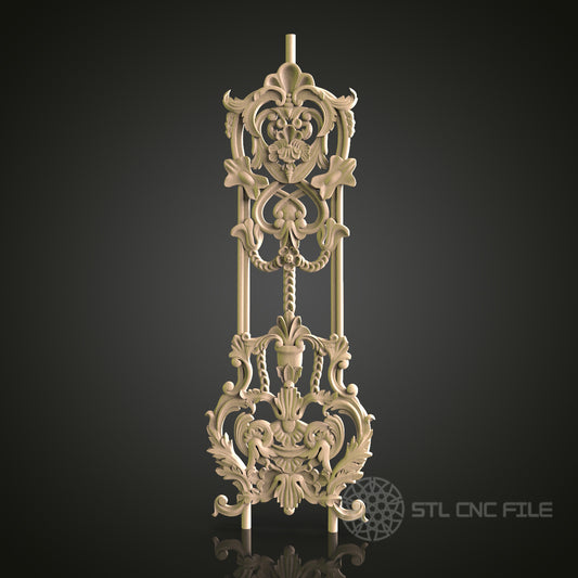 Intricate Decorative Panel - STL Model for CNC Router, 3D Printer - Artcam, Aspire Compatible