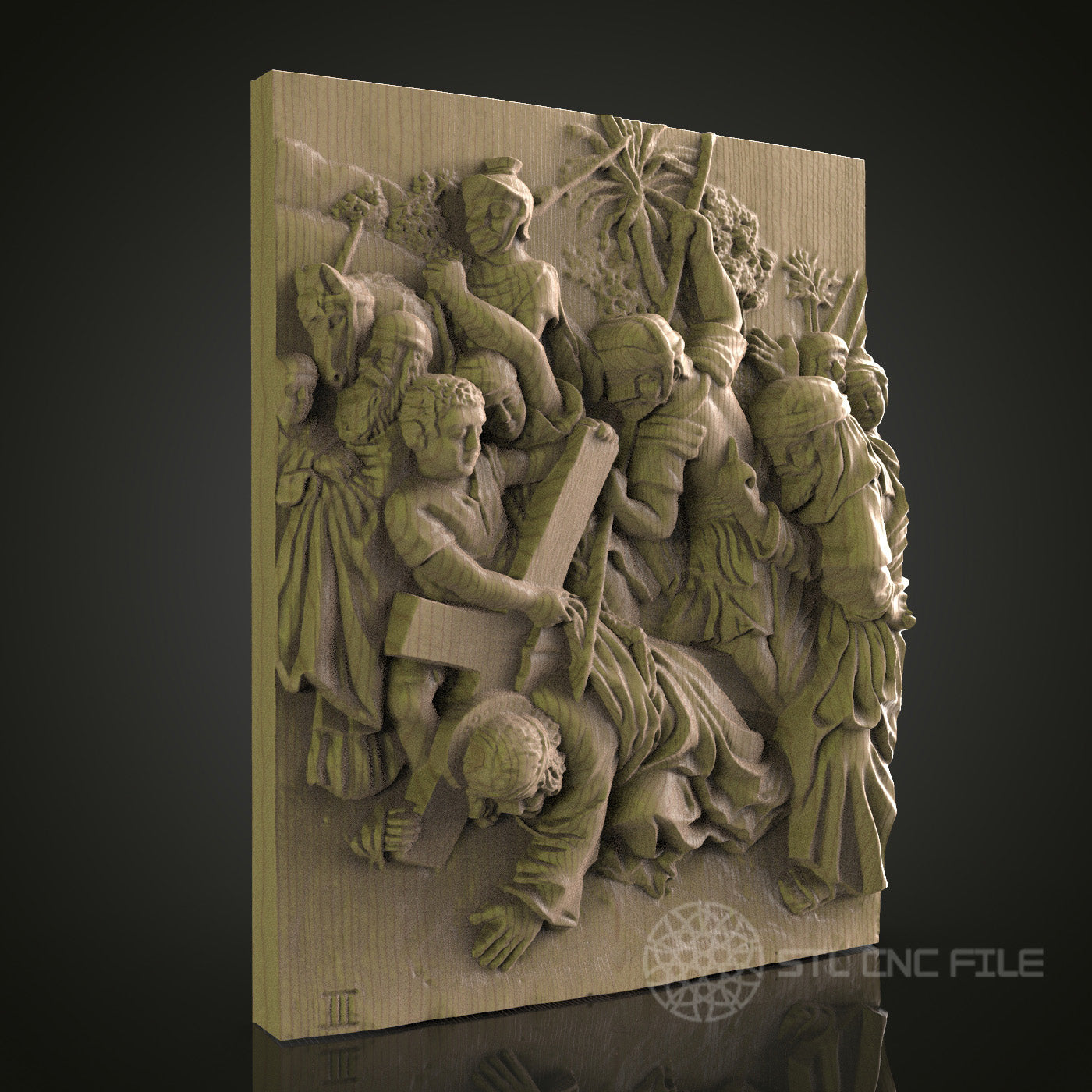 Religious Relief Panel for CNC and 3D Printing - STL File