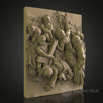 Religious Relief Panel for CNC and 3D Printing - STL File