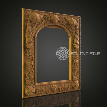 Intricate 3D Frame STL Model for CNC Router Engraver - Artcam, Aspire, CNC Files, Wall Decor, 3D Printer