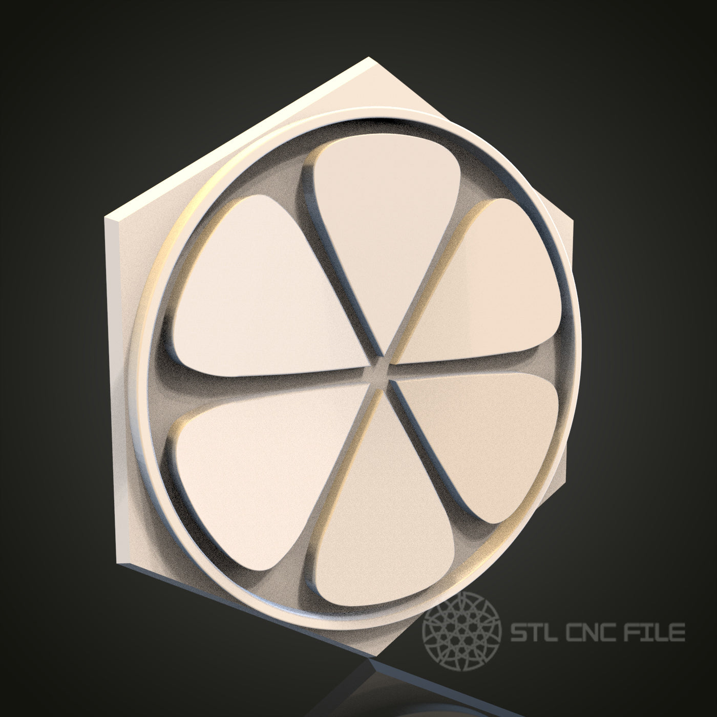 Modern Geometric Relief STL Model for CNC and 3D Printing, Artcam, Aspire, Wall Decor