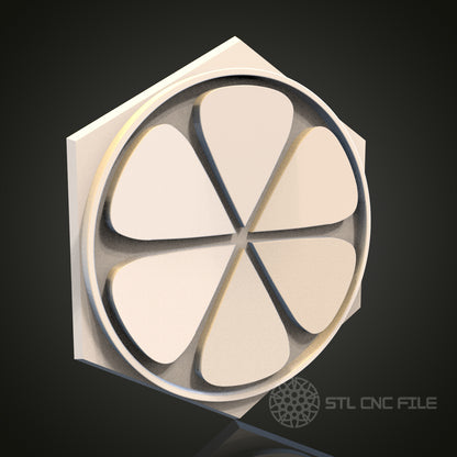 Modern Geometric Relief STL Model for CNC and 3D Printing, Artcam, Aspire, Wall Decor