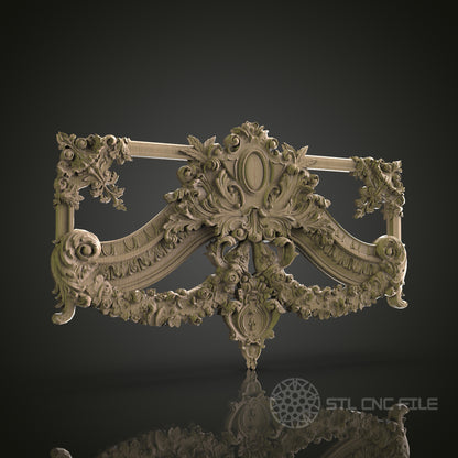 Victorian Style Ornate Decorative Panel for CNC and 3D Printing - STL File