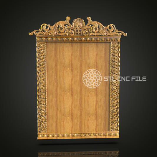 Exquisite Wood Panel CNC Router Engraved with Elegant Border Design - Perfect for Wall Decor & Art Enthusiasts