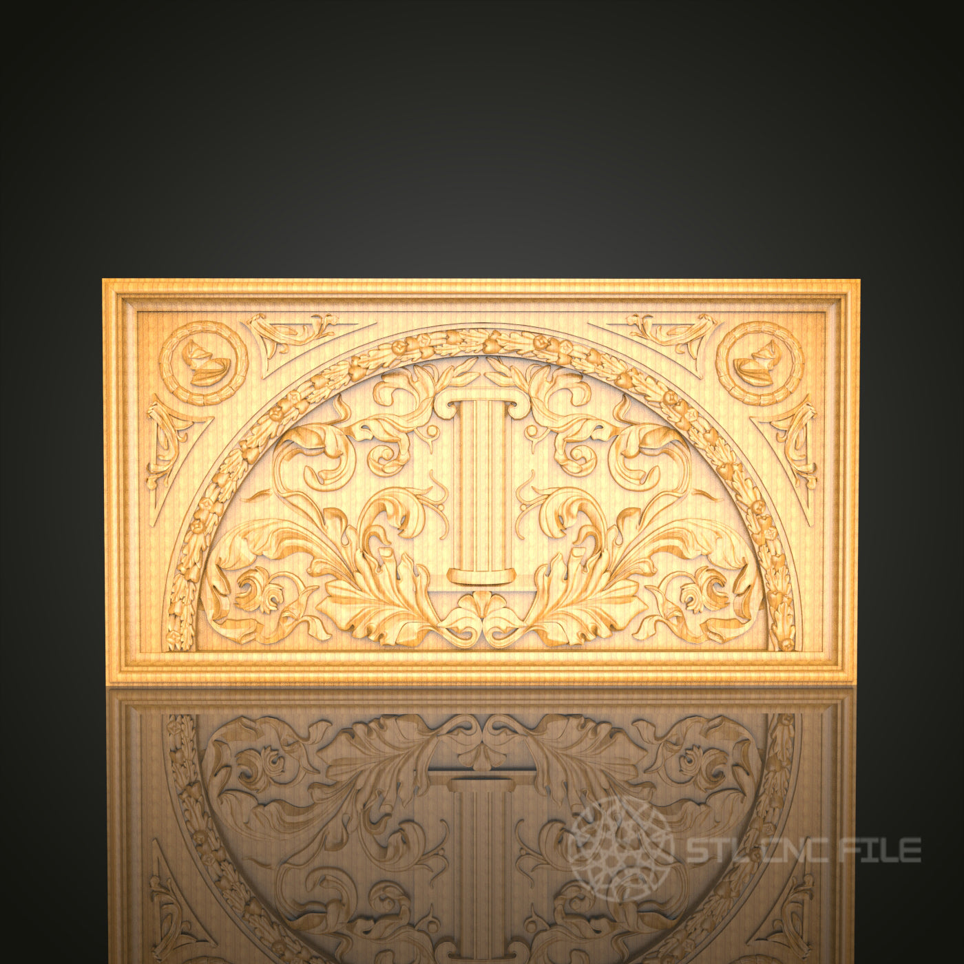 Custom Initial 'I' STL Model - CNC Router File for Wood Carving, Wall Art Decor - Compatible with Artcam, Aspire