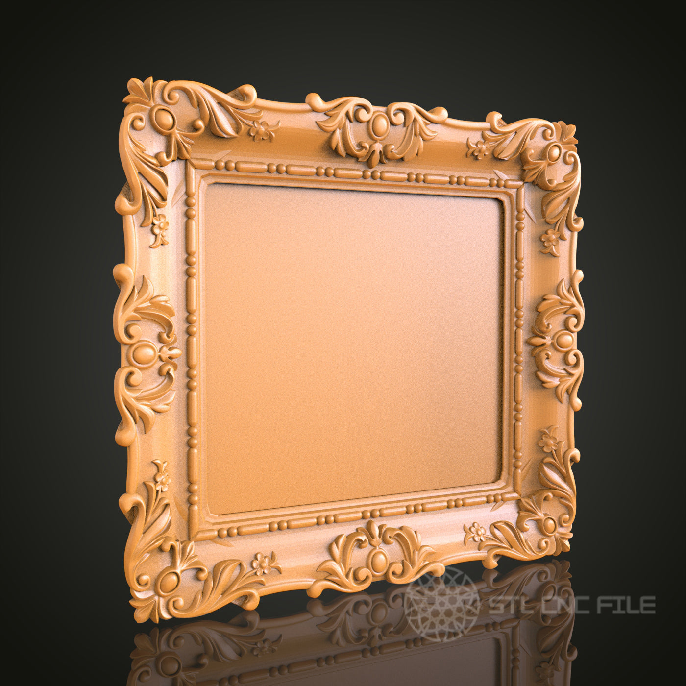 Luxurious Ornate Decorative Frame STL Model for CNC Router Engraver, 3D Printer, Wall Art Decor