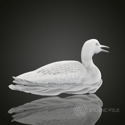 Elegant Duck 3D STL Model for CNC Router Engraver, Artcam, Aspire, CNC Files, Wood Art Wall Decor, 3D Printer