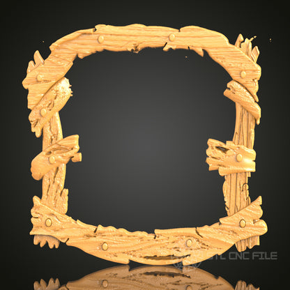Decorative Scroll and Rustic Branch and Bird Circular Frame STL Model – Ideal for CNC and 3D PrintingFloral Border Frame STL Model – Ideal for CNC and 3D Printing (Copie)