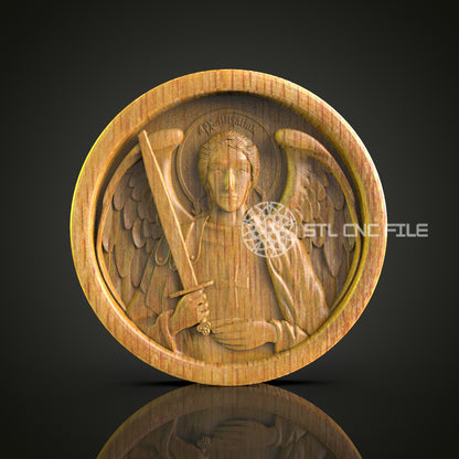 Serene Angel CNC Router Engraved Wood Panel - Spiritual Artwork for Home Sanctuary and Meditation Spaces