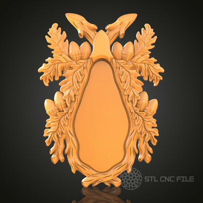 Rustic Decorative Frame STL Model for CNC Router Engraver, 3D Printer, Wall Art Decor