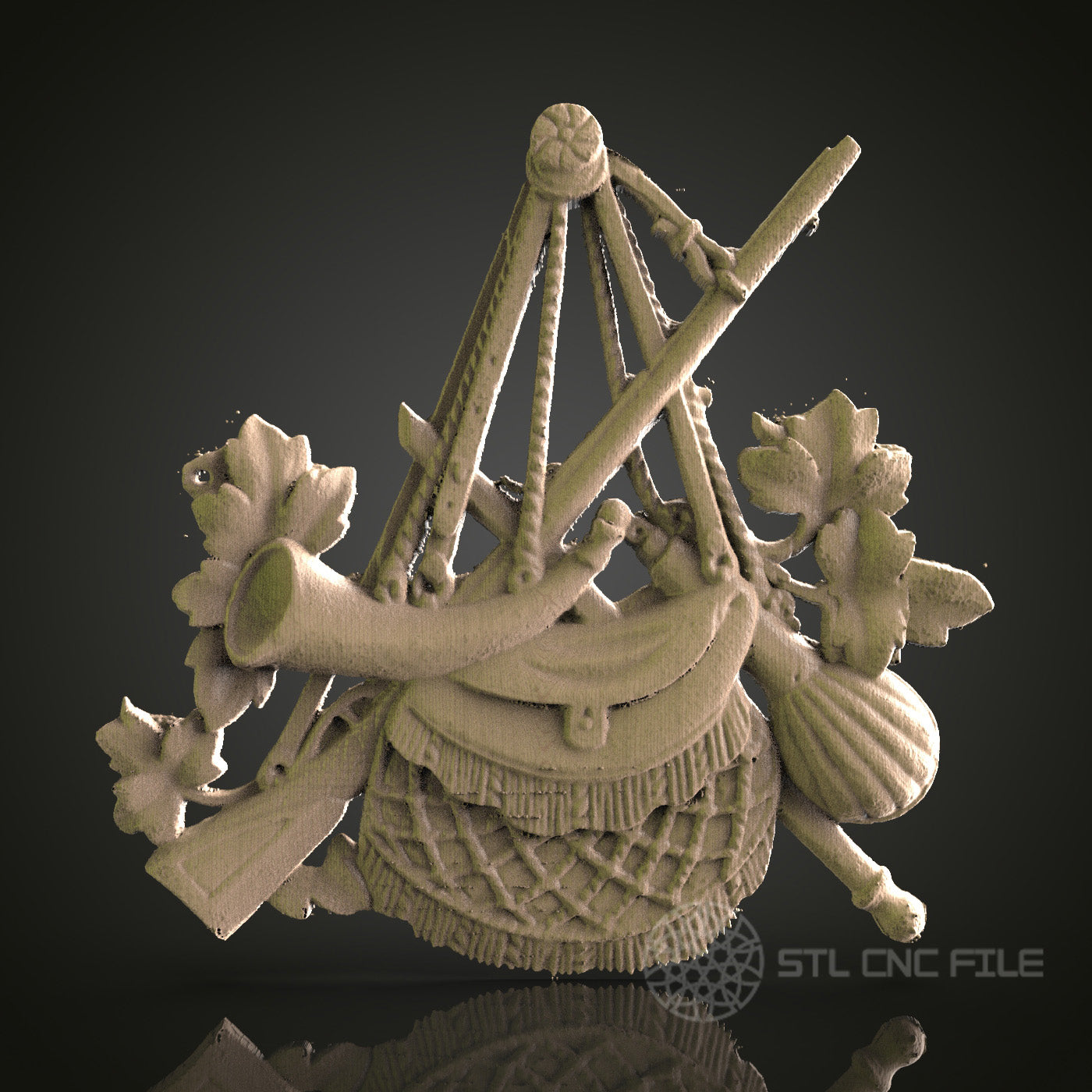 Hunting Themed Wall Plaque for CNC and 3D Printing - STL File