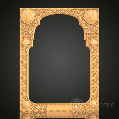 Ornate Arched Frame STL Model for CNC Router Engraver, Artcam, Aspire, Wood Art, Wall Decor, 3D Printer
